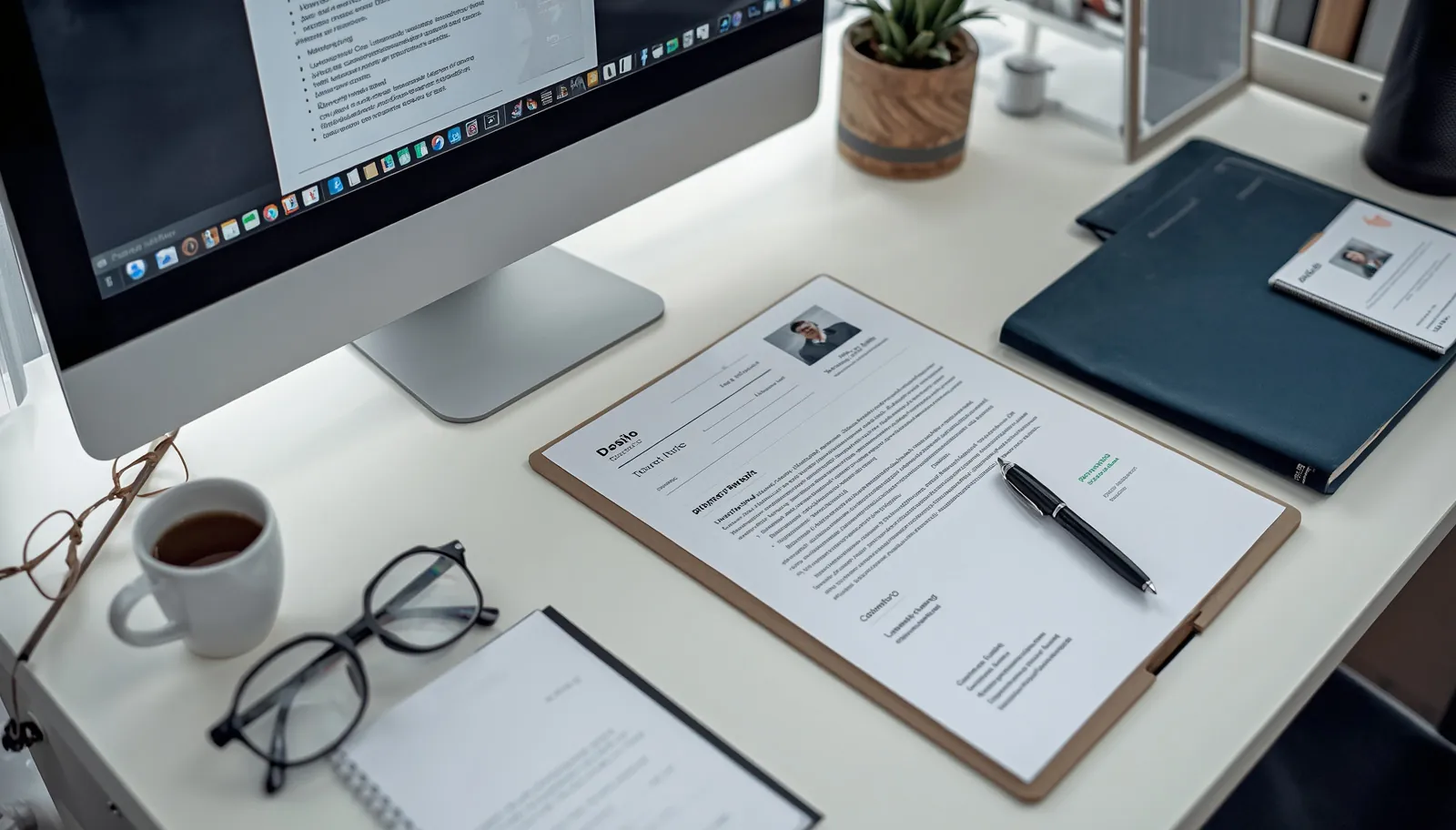 rédaction professionnelle cv et lettres de motivation bureau avec documents professionnels cv moder